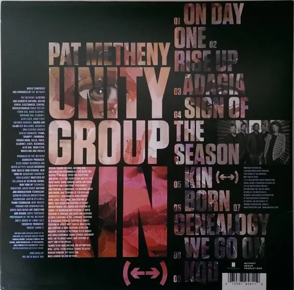 Pat Metheny Unity Group - Kin (←→) 뒷면