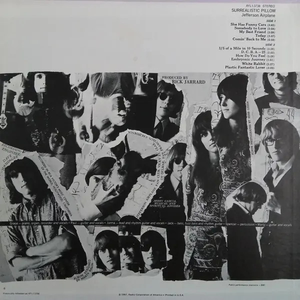 Jefferson Airplane - Surrealistic Pillow 뒷면