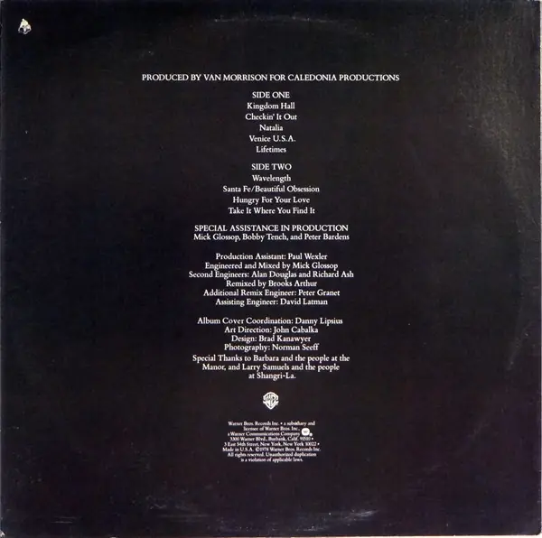 Van Morrison - Wavelength 뒷면