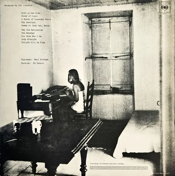 Leonard Cohen - Songs From A Room 뒷면