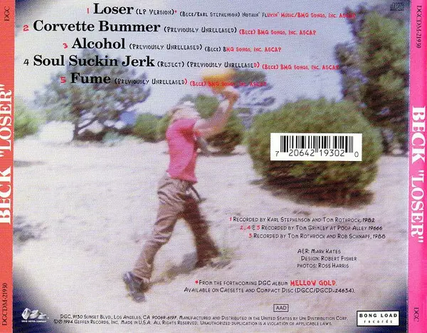 Beck - Loser 뒷면