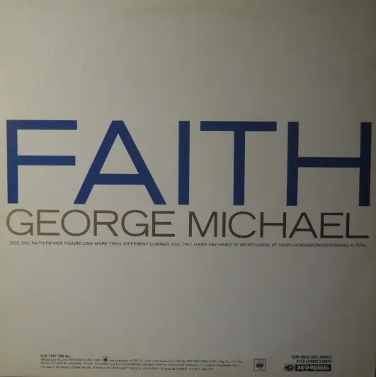 George Michael - Faith 뒷면