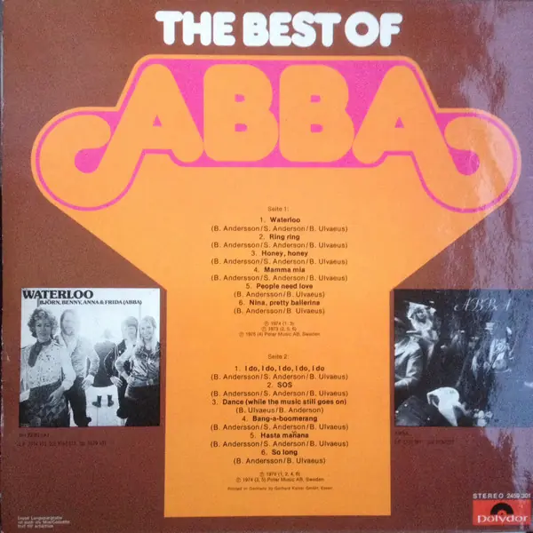 ABBA - The Best Of ABBA 뒷면