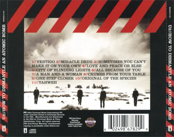 U2 - How To Dismantle An Atomic Bomb 뒷면