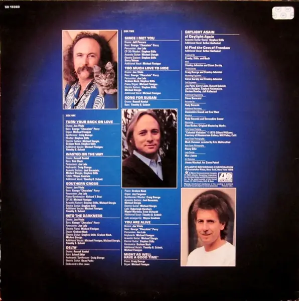 Crosby, Stills & Nash - Daylight Again 뒷면