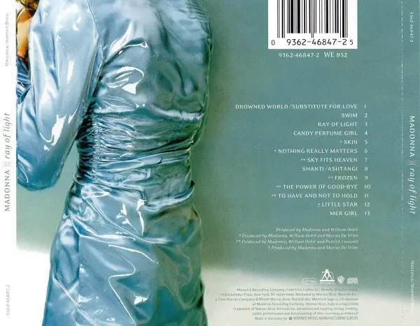 Madonna - Ray Of Light 뒷면
