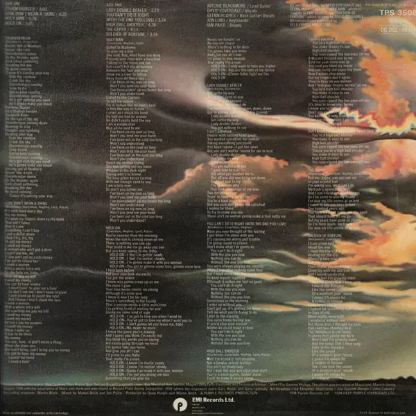 Deep Purple - Stormbringer 뒷면