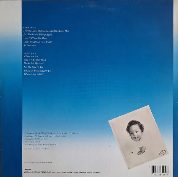 Whitney Houston - Whitney 뒷면