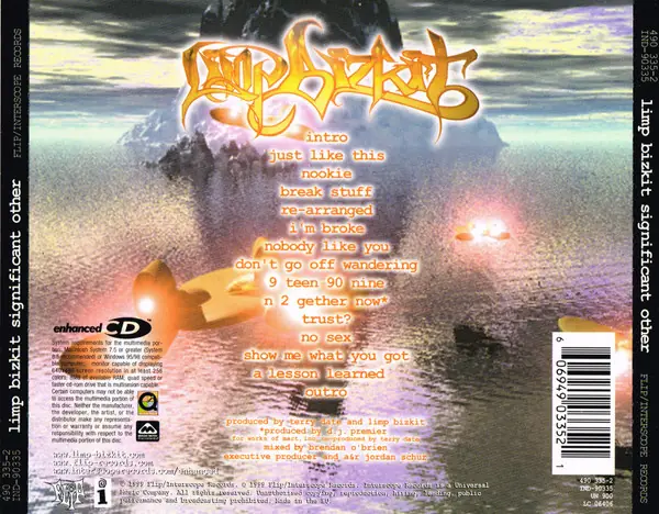 Limp Bizkit - Significant Other 뒷면