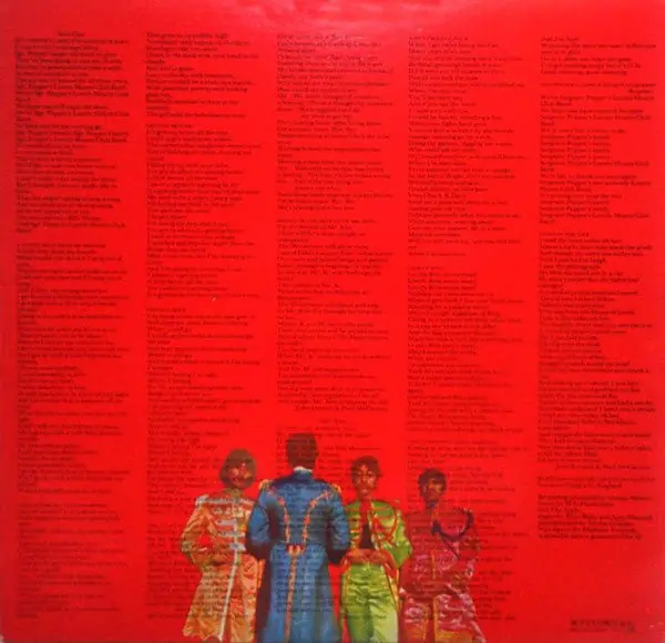 The Beatles - Sgt. Pepper's Lonely Hearts Club Band 뒷면
