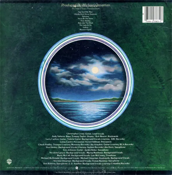 Christopher Cross - Christopher Cross 뒷면
