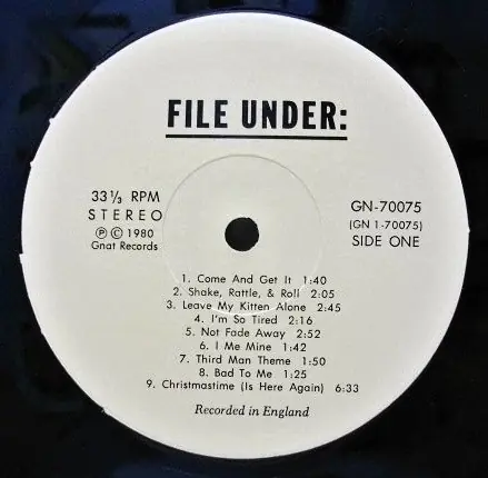 The Beatles - File Under: Beatles 뒷면