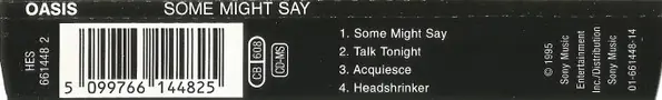 Oasis - Some Might Say 뒷면