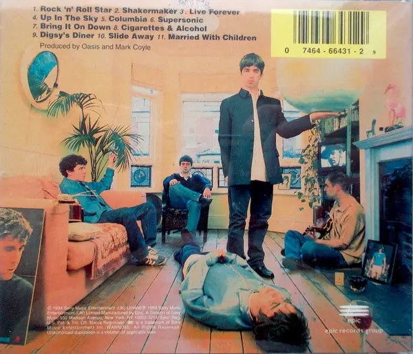 Oasis - Definitely Maybe 뒷면