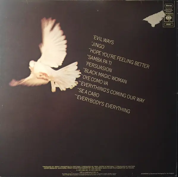 Santana - Santana's Greatest Hits 뒷면