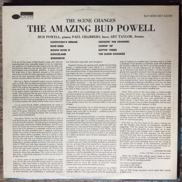 Bud Powell - The Scene Changes, Vol. 5 뒷면