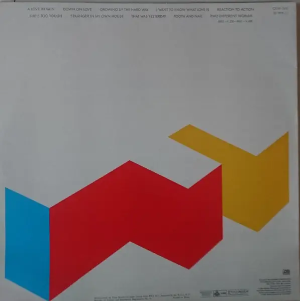 Foreigner - Agent Provocateur 뒷면