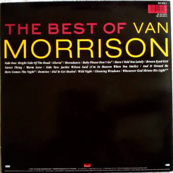 Van Morrison - The Best Of Van Morrison 뒷면