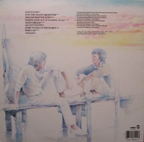 Air Supply - Greatest Hits 뒷면
