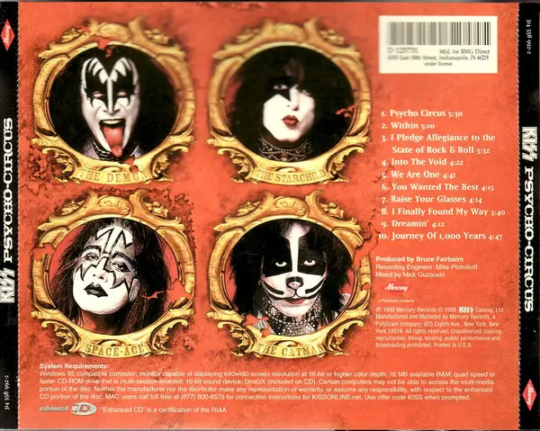 Kiss - Psycho Circus 뒷면