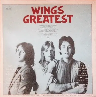 Wings - Wings Greatest 뒷면