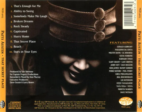 Patti Austin - That Secret Place 뒷면