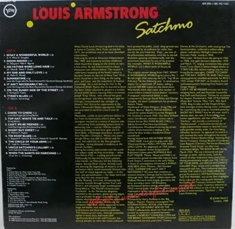 Louis Armstrong - Satchmo - What A Wonderful World 뒷면
