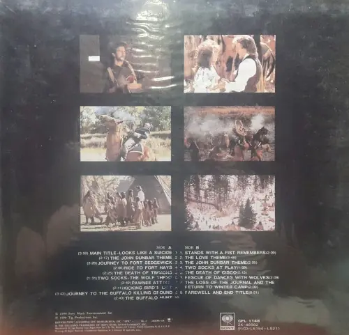 John Barry - Dances With Wolves - Original Motion Picture Soundtrack 뒷면