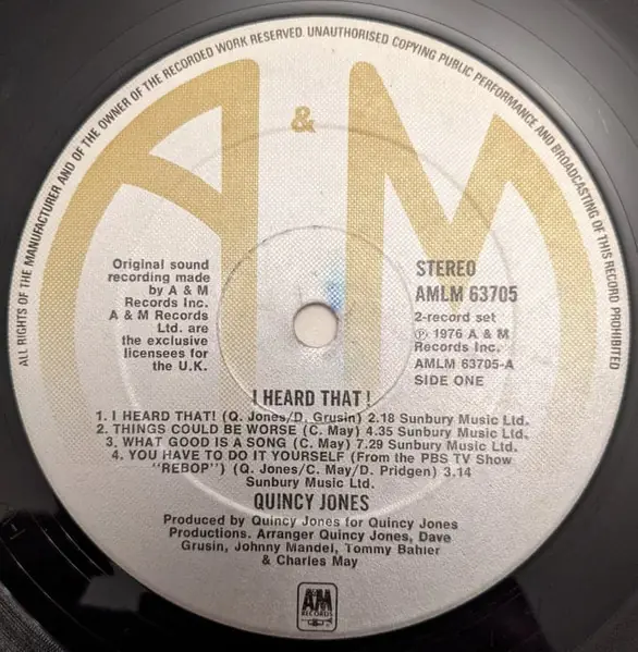Quincy Jones - I Heard That!! 뒷면