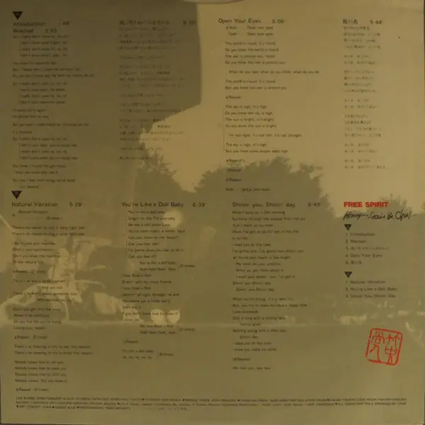 Johnny, Louis & Char - Free Spirit 뒷면
