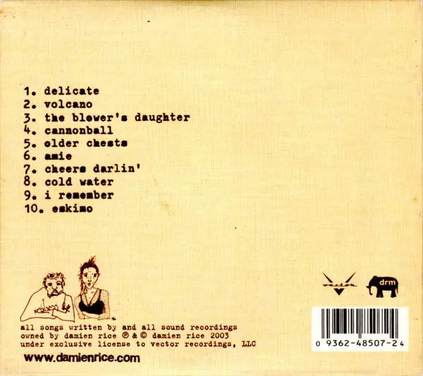 Damien Rice - O 뒷면