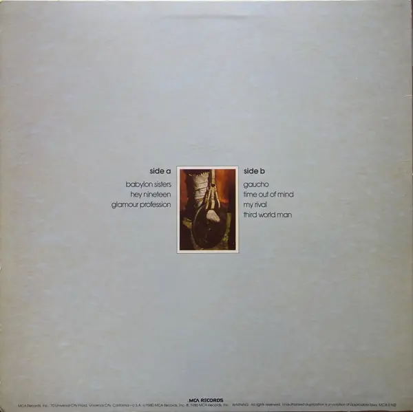 Steely Dan - Gaucho 뒷면