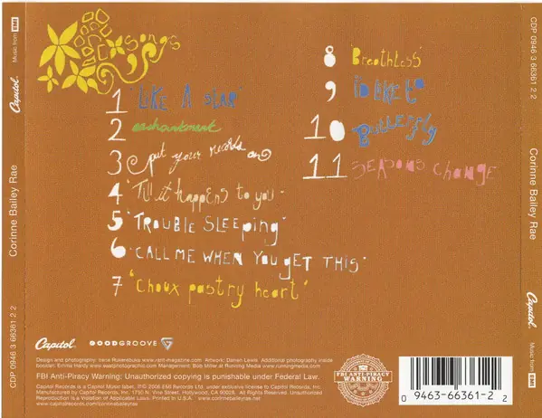 Corinne Bailey Rae - Corinne Bailey Rae 뒷면