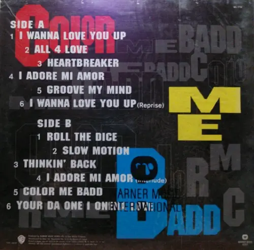 Color Me Badd - C.M.B. 뒷면