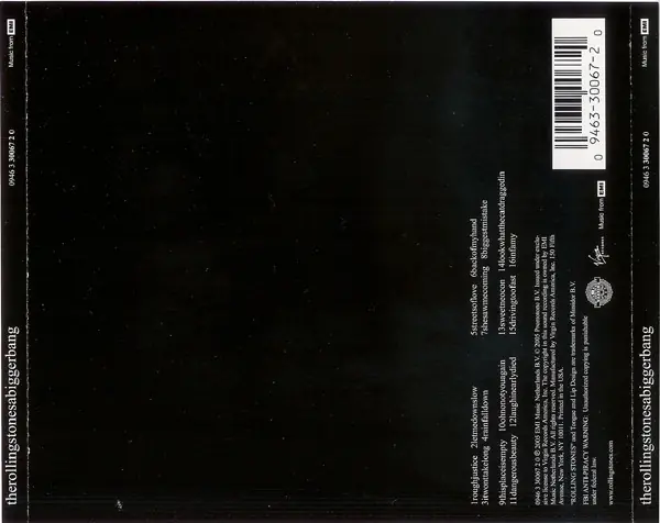 The Rolling Stones - A Bigger Bang 뒷면