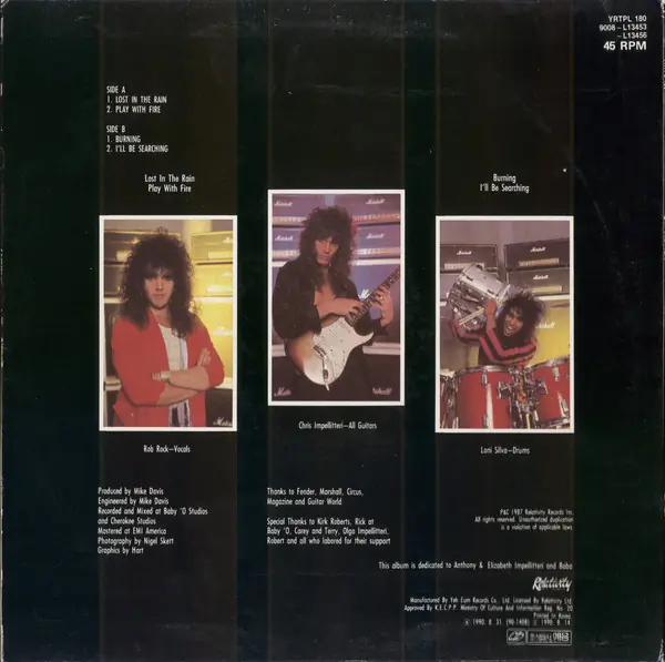 Impellitteri - Impellitteri 뒷면