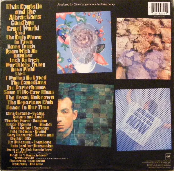 Elvis Costello & The Attractions - Goodbye Cruel World 뒷면