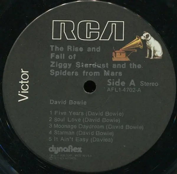 David Bowie - The Rise And Fall Of Ziggy Stardust And The Spiders From Mars 뒷면