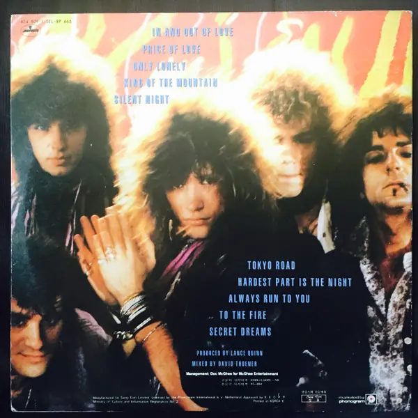 Bon Jovi - 7800° Fahrenheit 뒷면