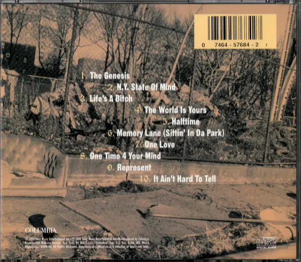 Nas - Illmatic 뒷면