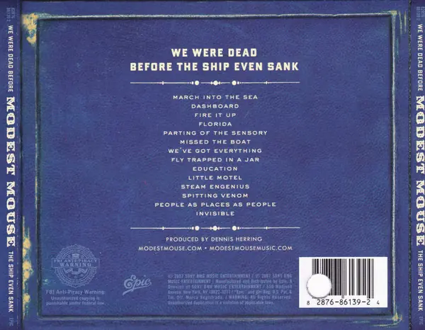Modest Mouse - We Were Dead Before The Ship Even Sank 뒷면