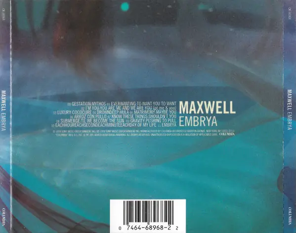 Maxwell - Embrya 뒷면