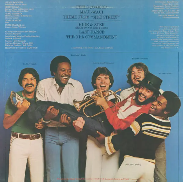 Chuck Mangione - Feels So Good 뒷면