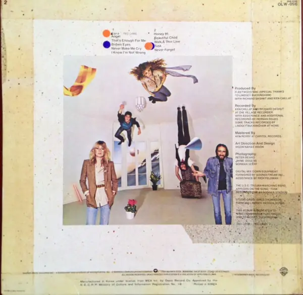 Fleetwood Mac - Tusk 뒷면