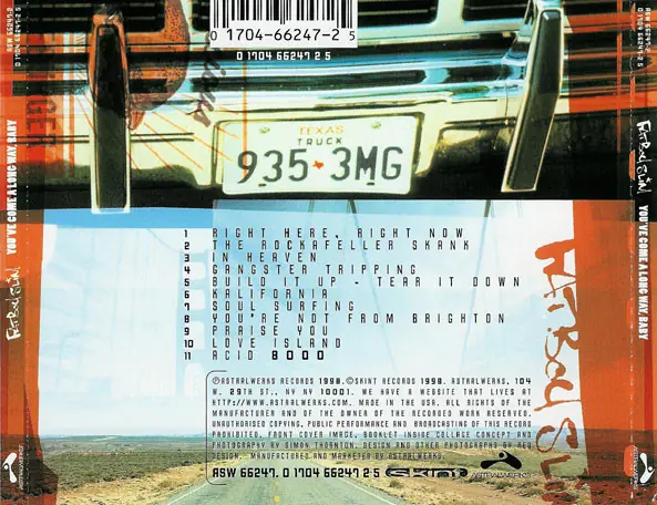 Fatboy Slim - You've Come A Long Way, Baby 뒷면