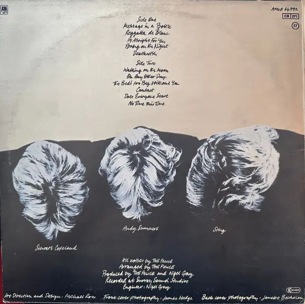 The Police - Reggatta De Blanc 뒷면