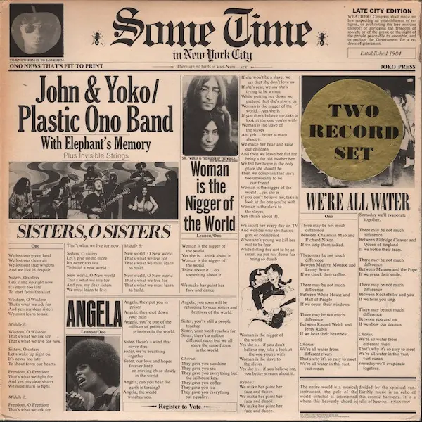 John Lennon & Yoko Ono / The Plastic Ono Band / Elephants Memory / Invisible Strings - Some Time In New York City 앞면