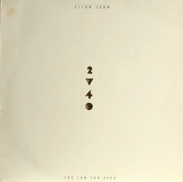 Elton John - Too Low For Zero 앞면