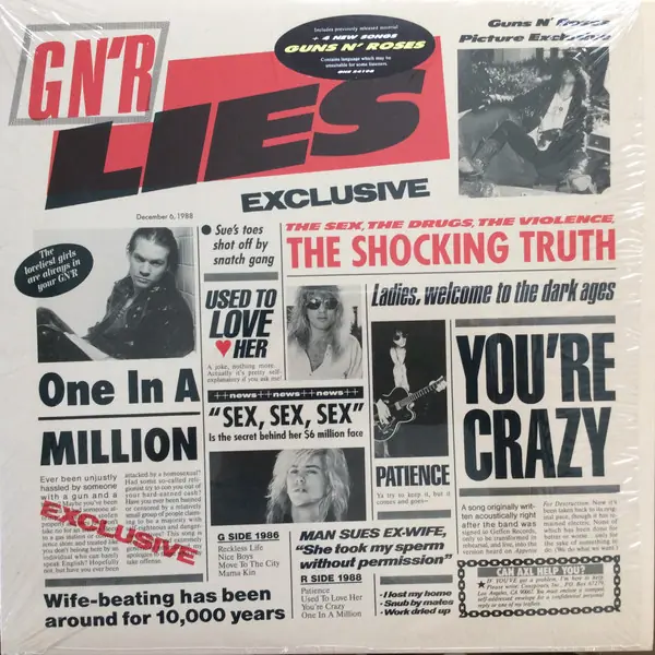 Guns N' Roses - G N' R Lies 앞면